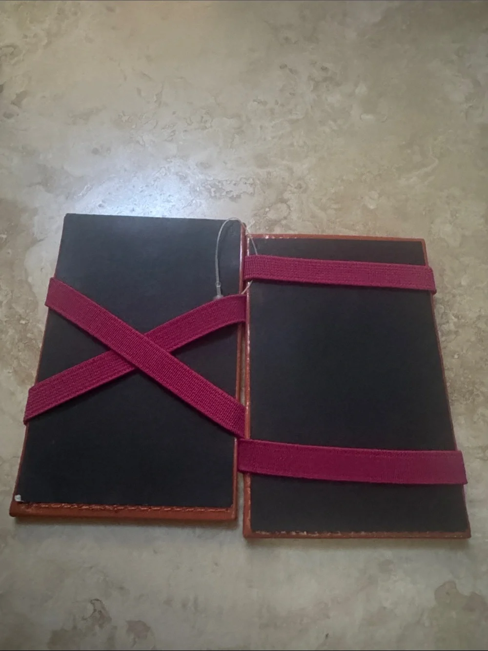Lands' End women's or kids  Card Holder in Fuchsia Pink Leather